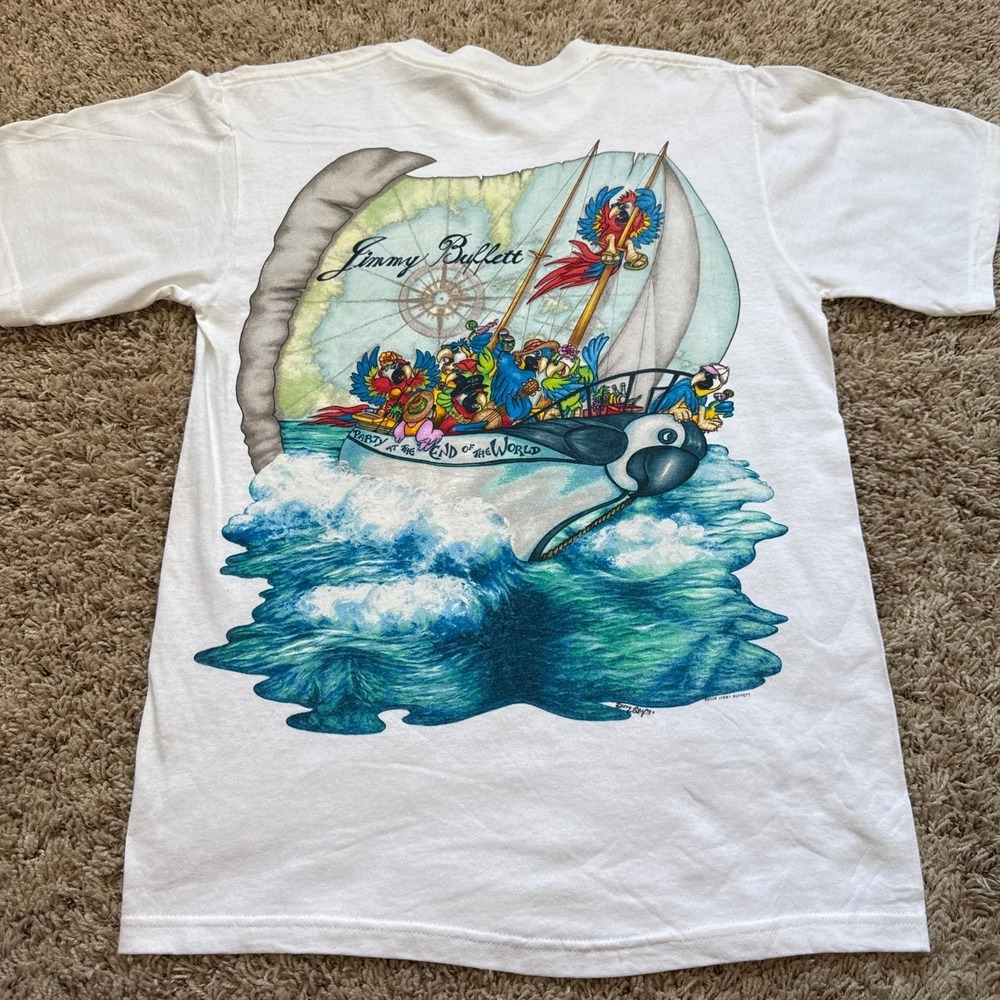 Jimmy Buffett Party at the End of the World Tour 2006 T-Shirt White Small Anvil